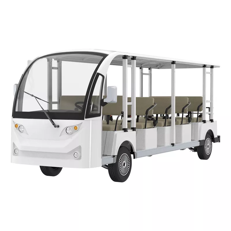 朗晴電動14座觀光車酒店景區(qū)工廠接待接駁代步電動觀光車源頭工廠